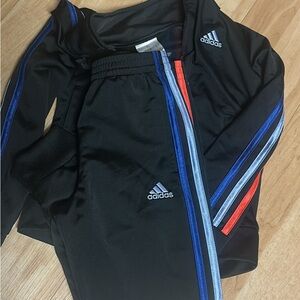 Adidas Black Tracksuit with Striped Accents